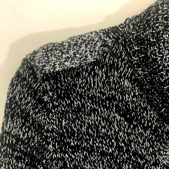 Style & Co Double Breasted Gray Black‎ Mottled Long Mock Neck Cardigan Size XS - Picture 4 of 9